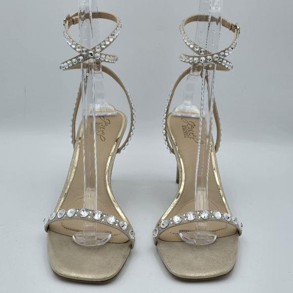 Jewel Badgley Mischka Hosana Sexy Stiletto w/ Gemstone-Studded Wraparound Straps - Picture 2 of 16
